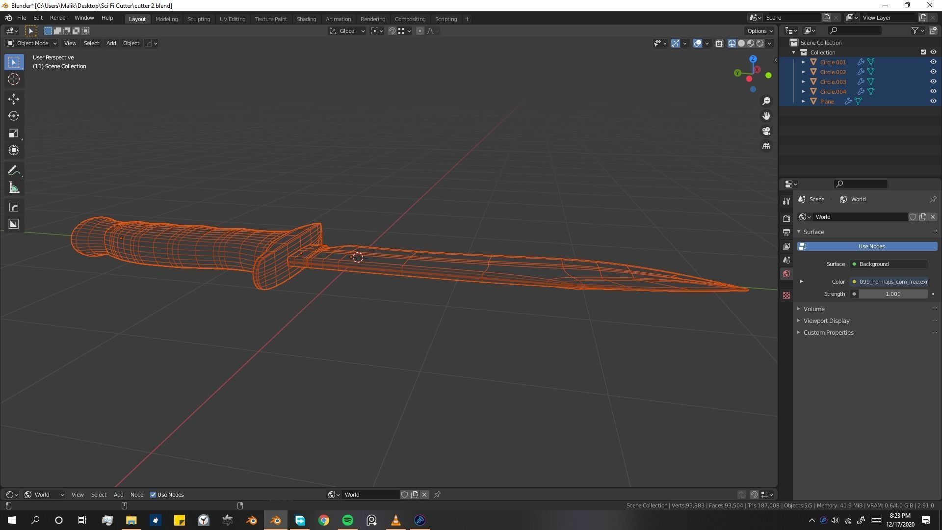 Pirate Knife Textured 3D model_10