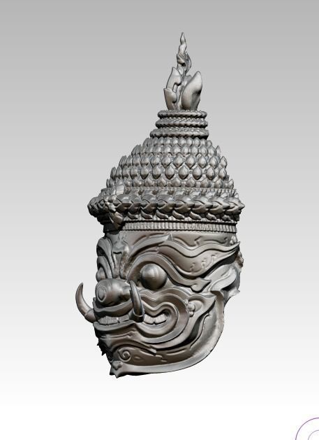 Asian Bust Statue 3D print model_1