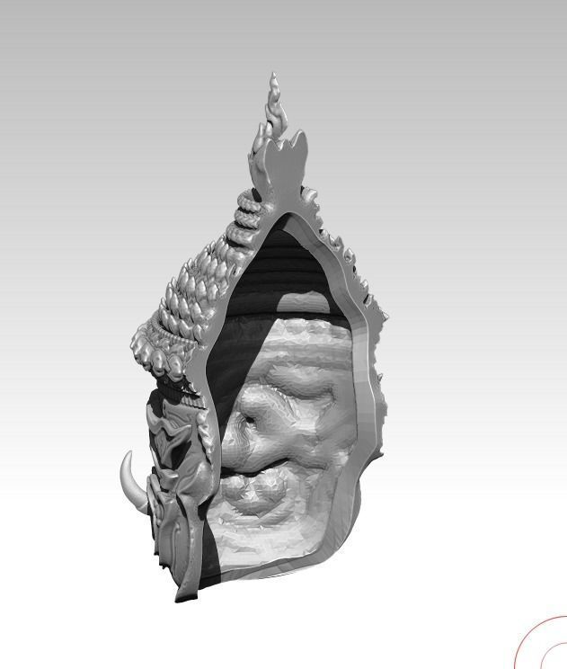 Asian Bust Statue 3D print model_4