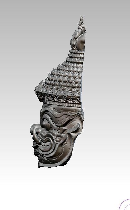 Asian Bust Statue 3D print model_2