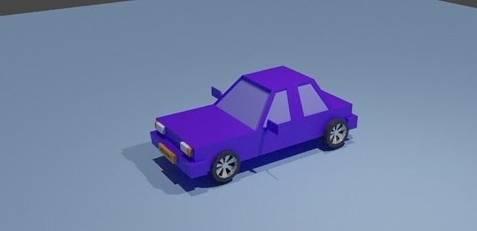 Low poly car Low-poly 3D print model