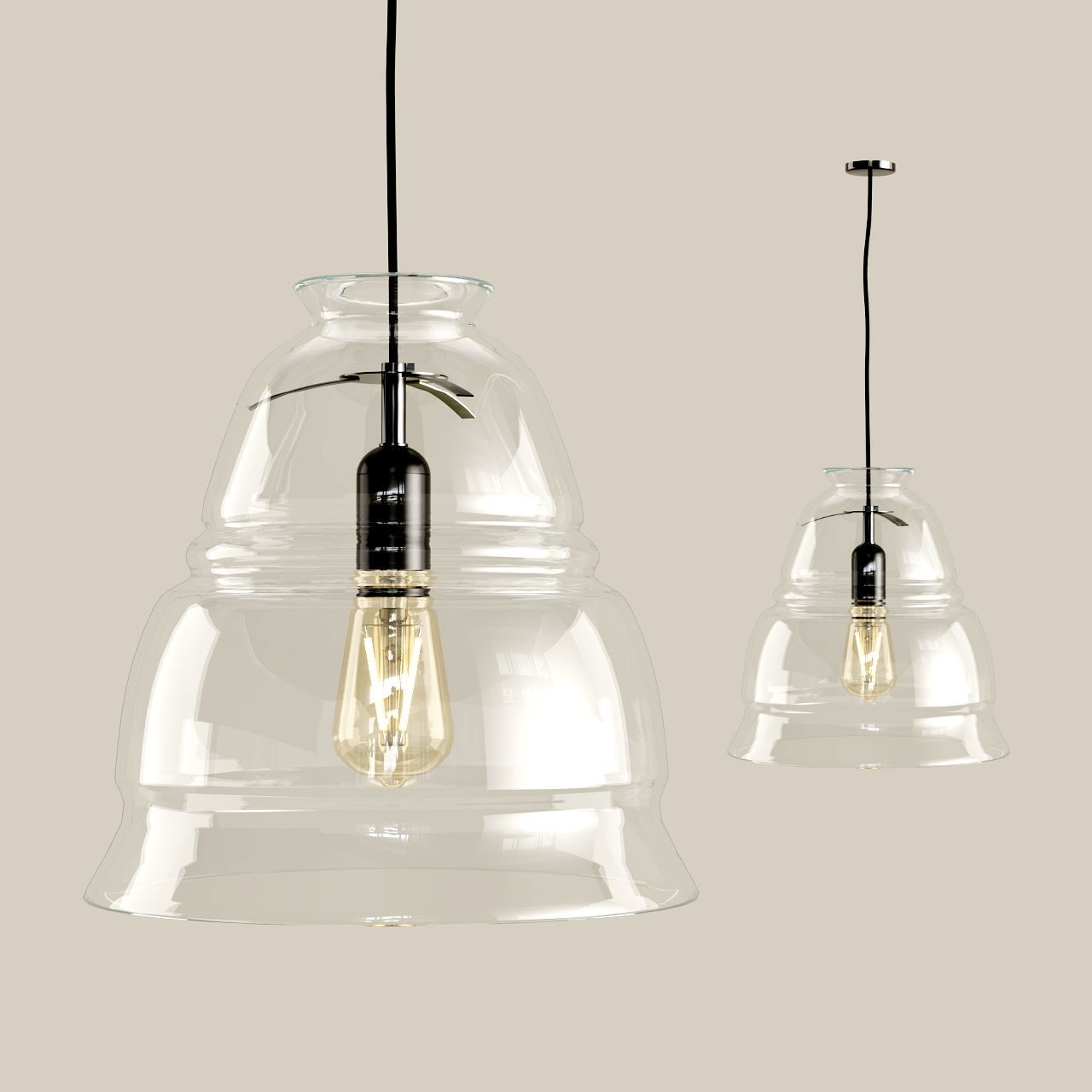 Zarahome lamp glass 3D model_2