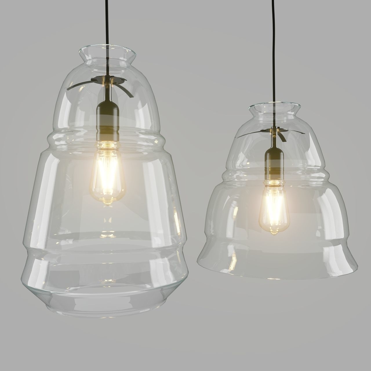 Zarahome lamp glass 3D model_5