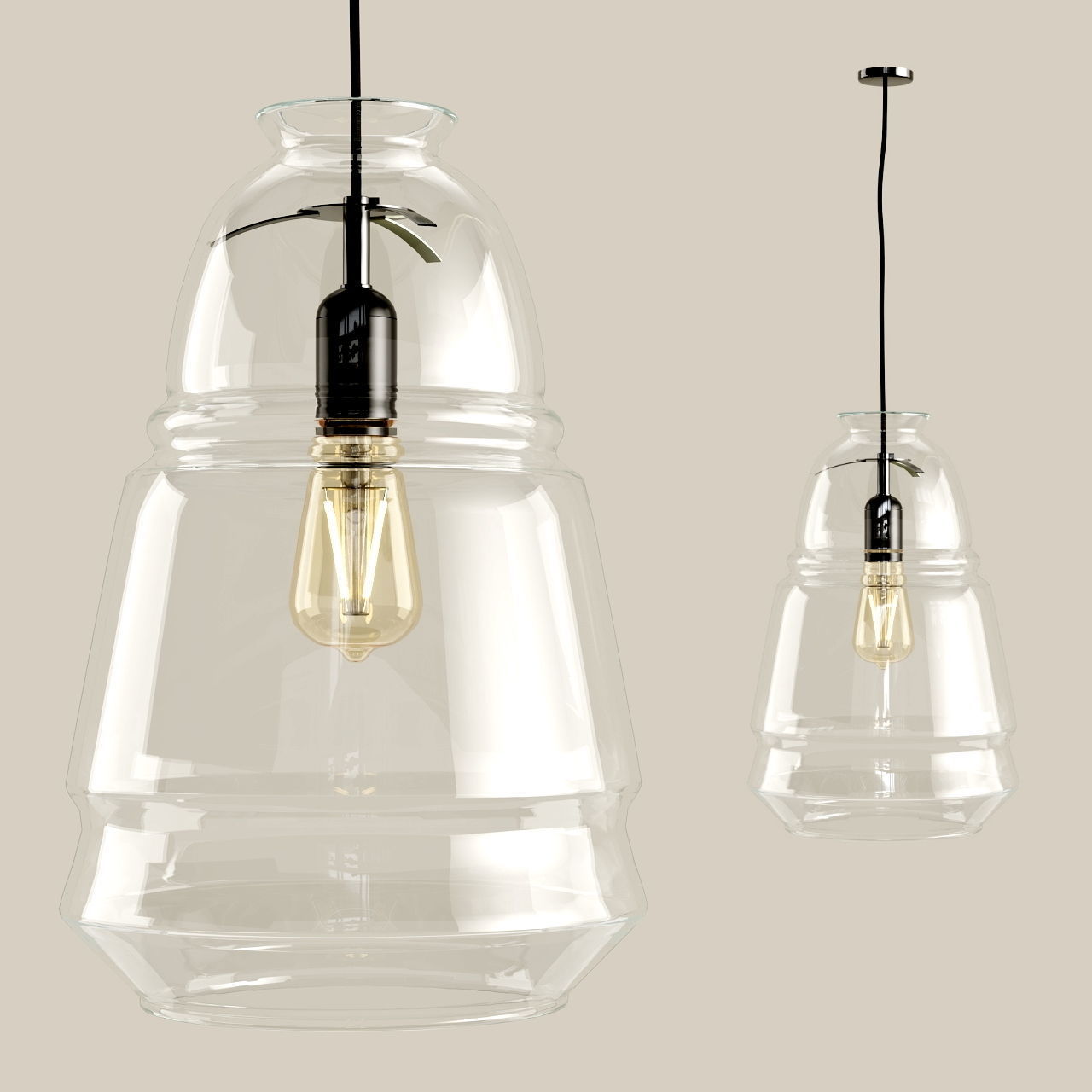 Zarahome lamp glass 3D model_1