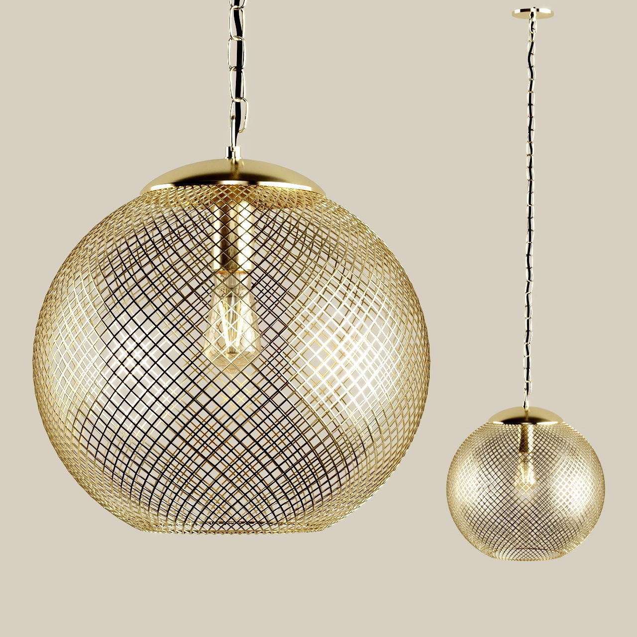 Zarahome metal lamp 3D model_3