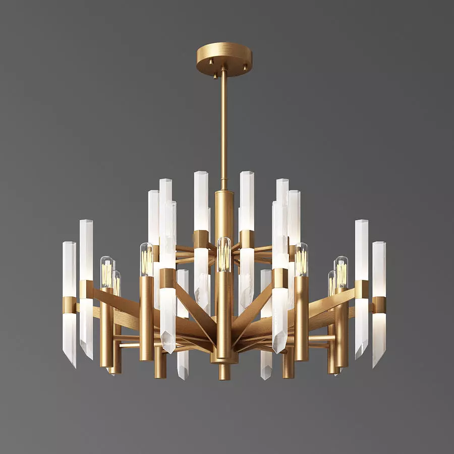 Nordic crystal chandelier 3D model_0