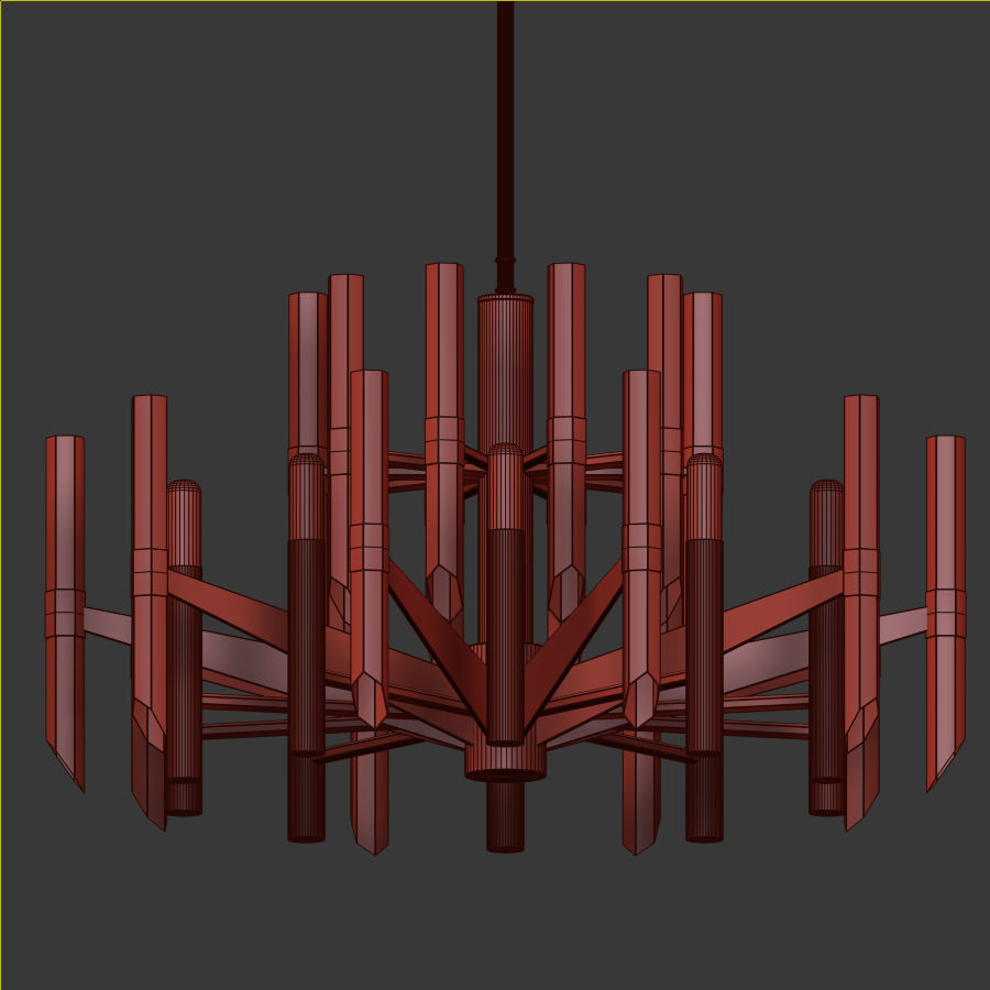 Nordic crystal chandelier 3D model_4