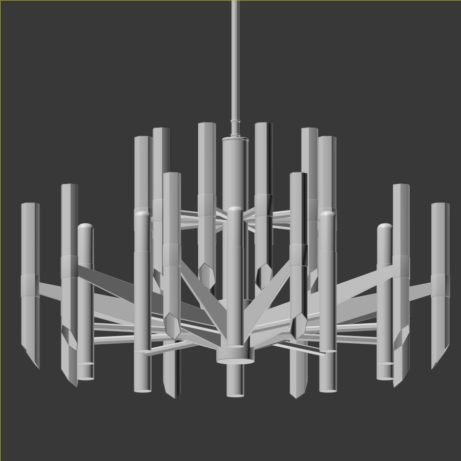 Nordic crystal chandelier 3D model_3
