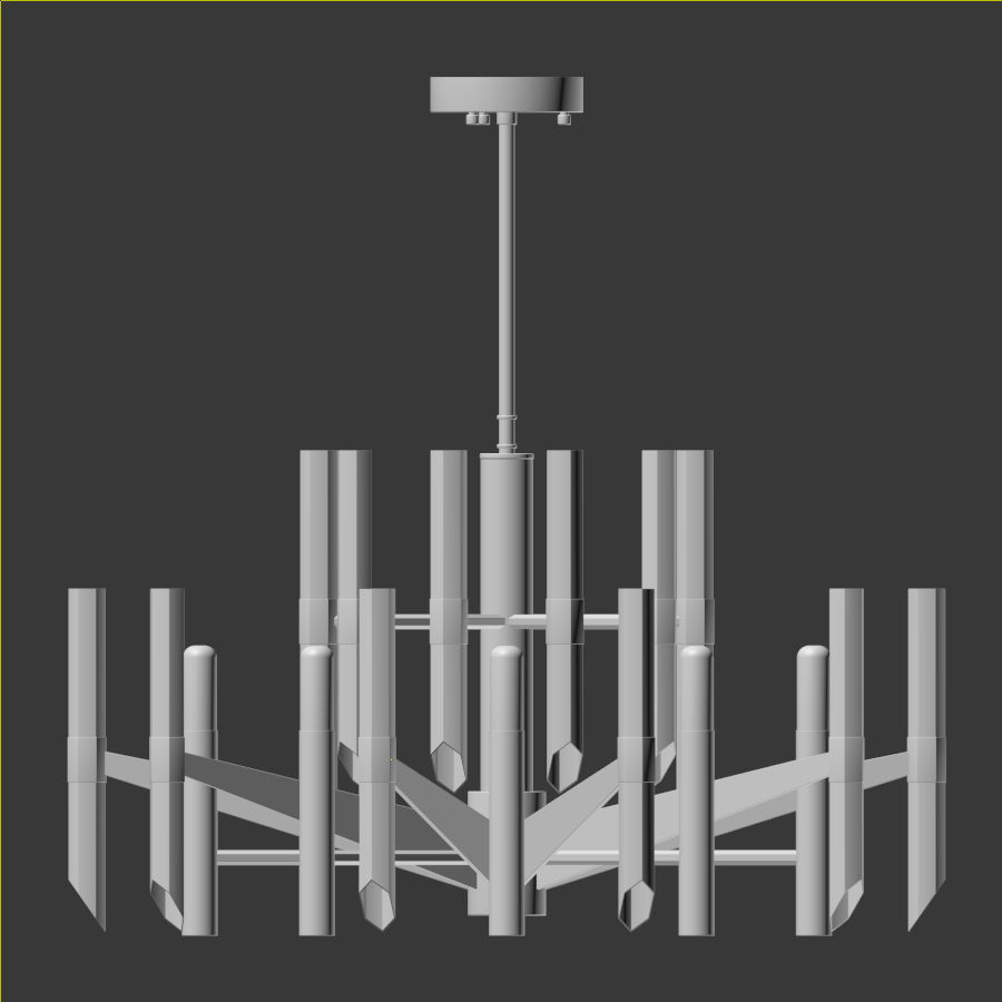 Nordic crystal chandelier 3D model_1