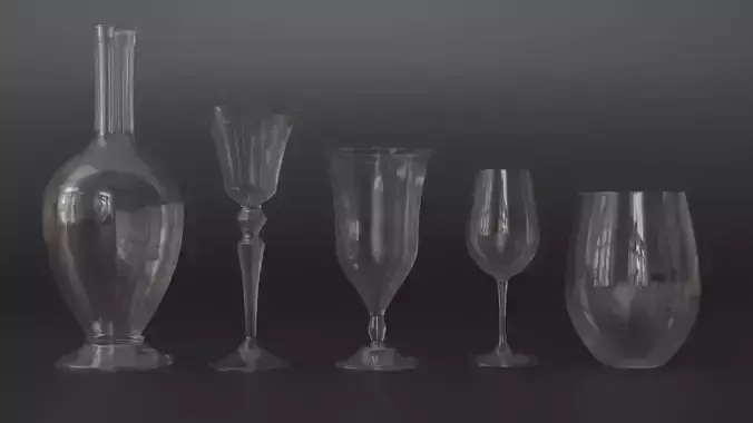 Wine Glass Set And Wine Jar 