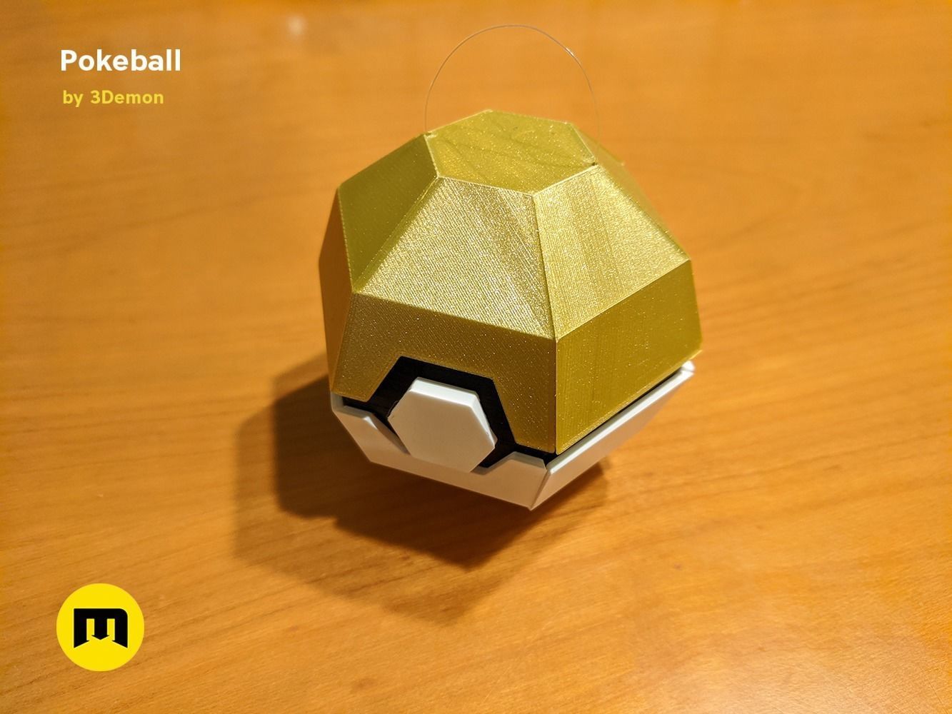 Foldable Pokeball Box Decoration Free 3D print model_13