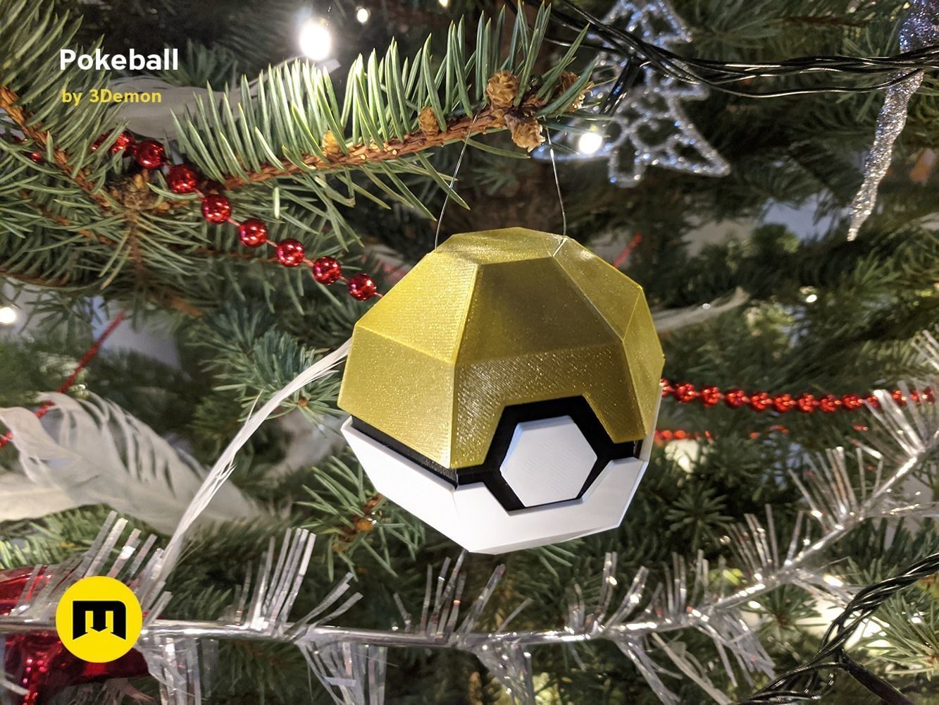 Foldable Pokeball Box Decoration Free 3D print model_15