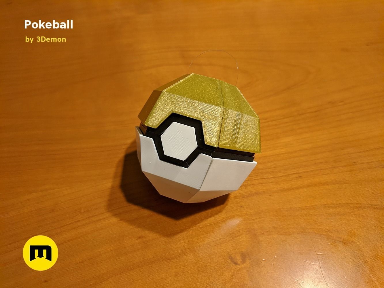 Foldable Pokeball Box Decoration Free 3D print model_14