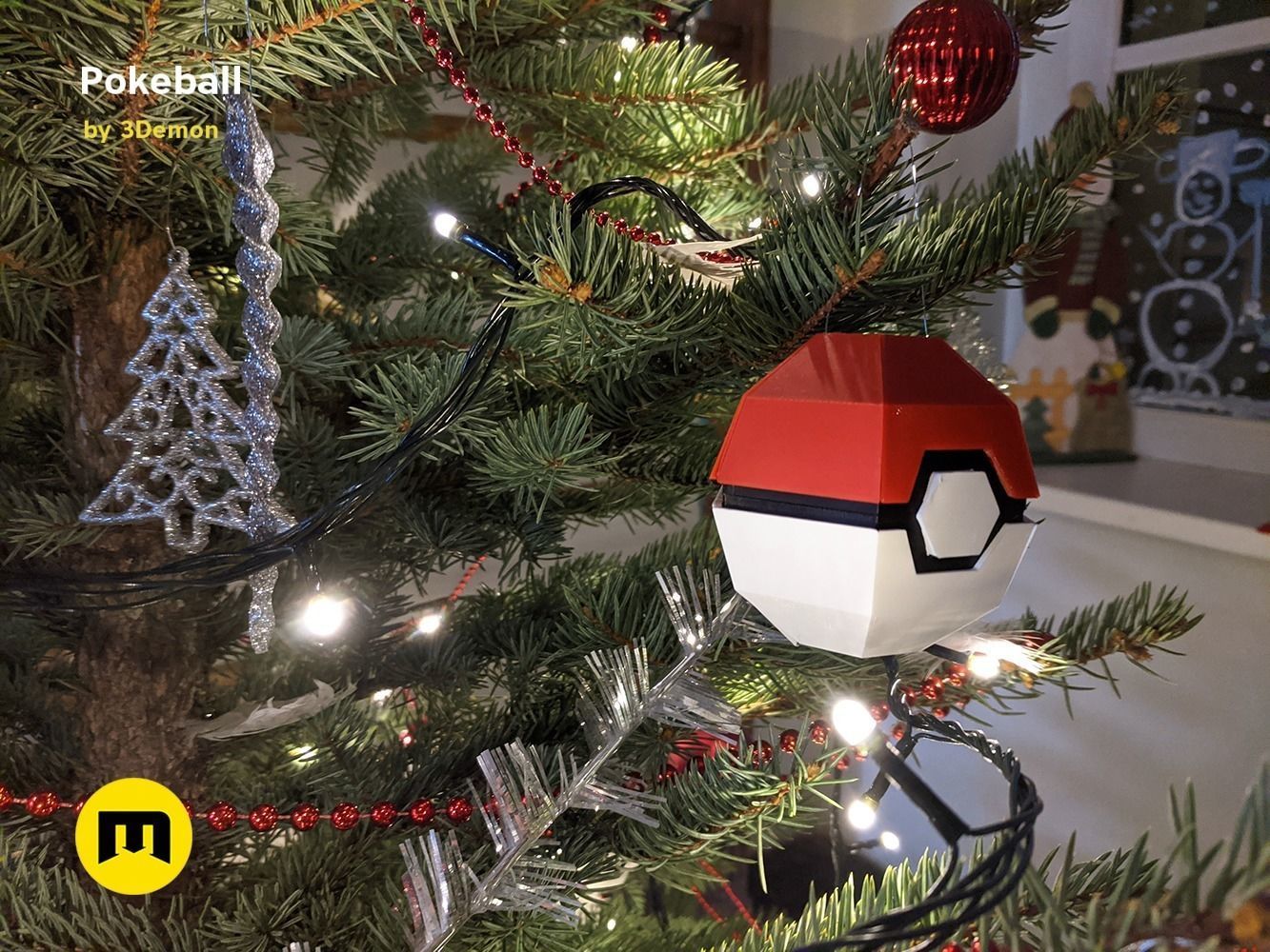 Foldable Pokeball Box Decoration Free 3D print model_16