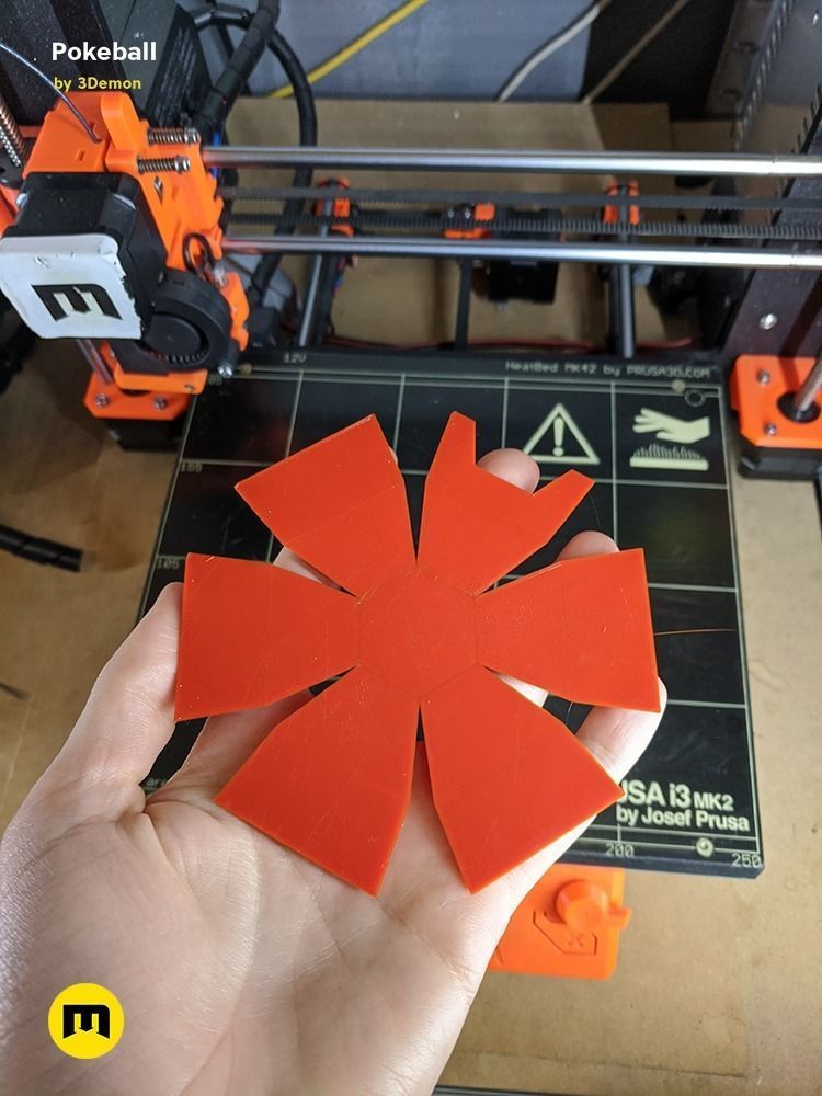 Foldable Pokeball Box Decoration Free 3D print model_8