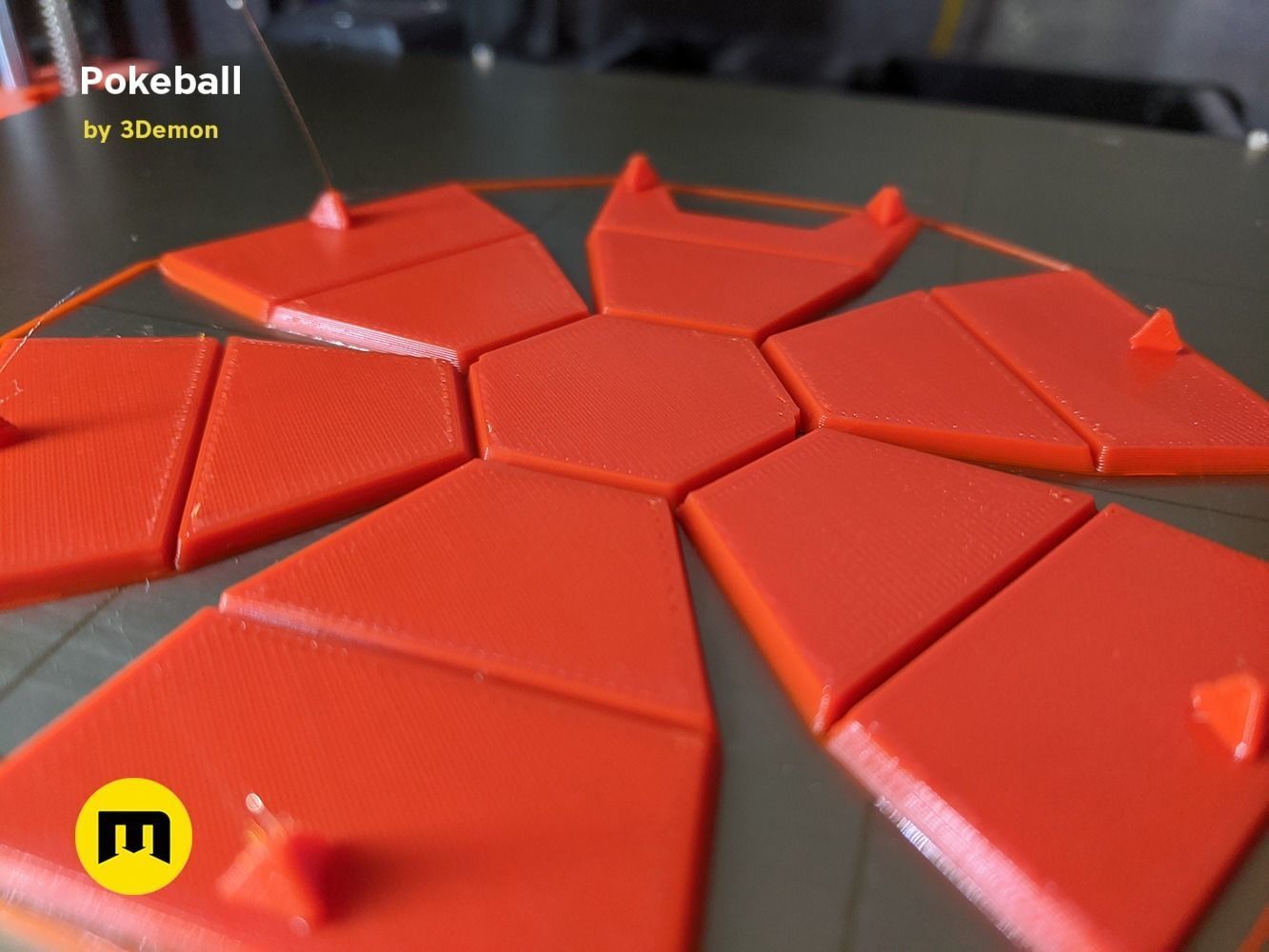 Foldable Pokeball Box Decoration Free 3D print model_7