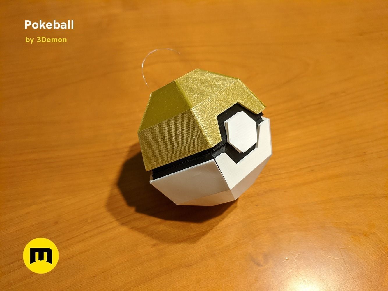 Foldable Pokeball Box Decoration Free 3D print model_11