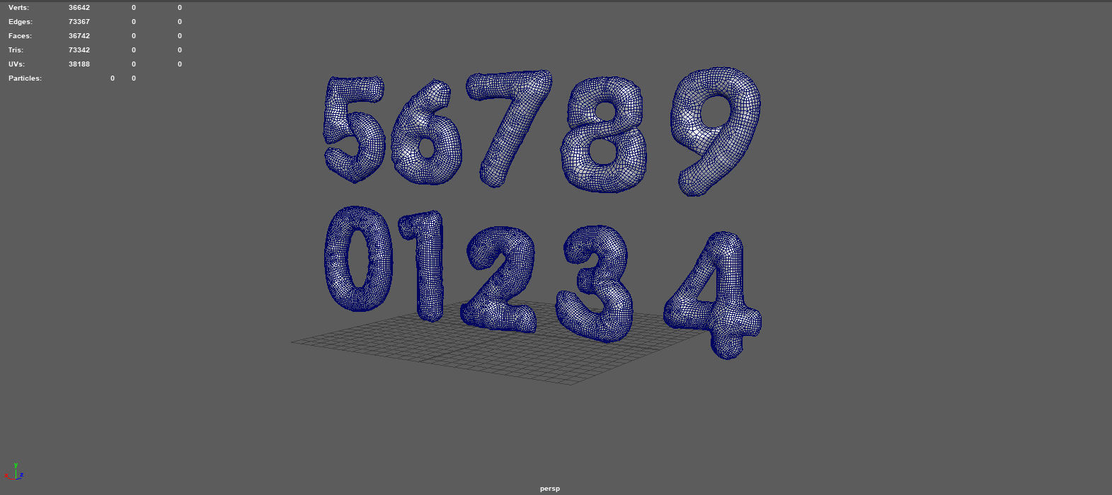  BALLOON NUMBER COLOR Low-poly 3D model_6