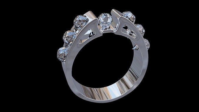 Diamond Ring for Wedding or Engagement etc 3D print model