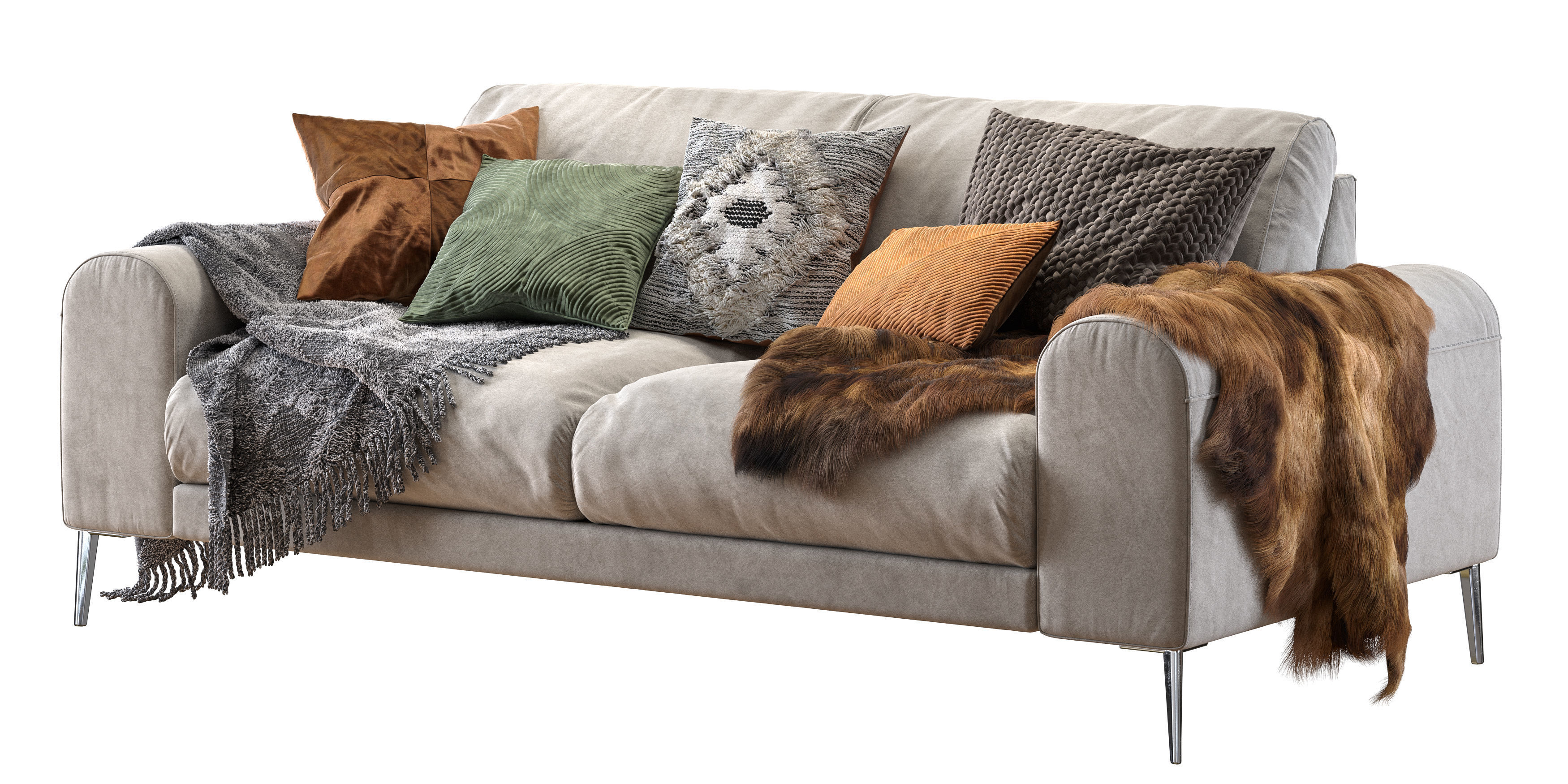 Joy sofa 200 cm 3D model_3