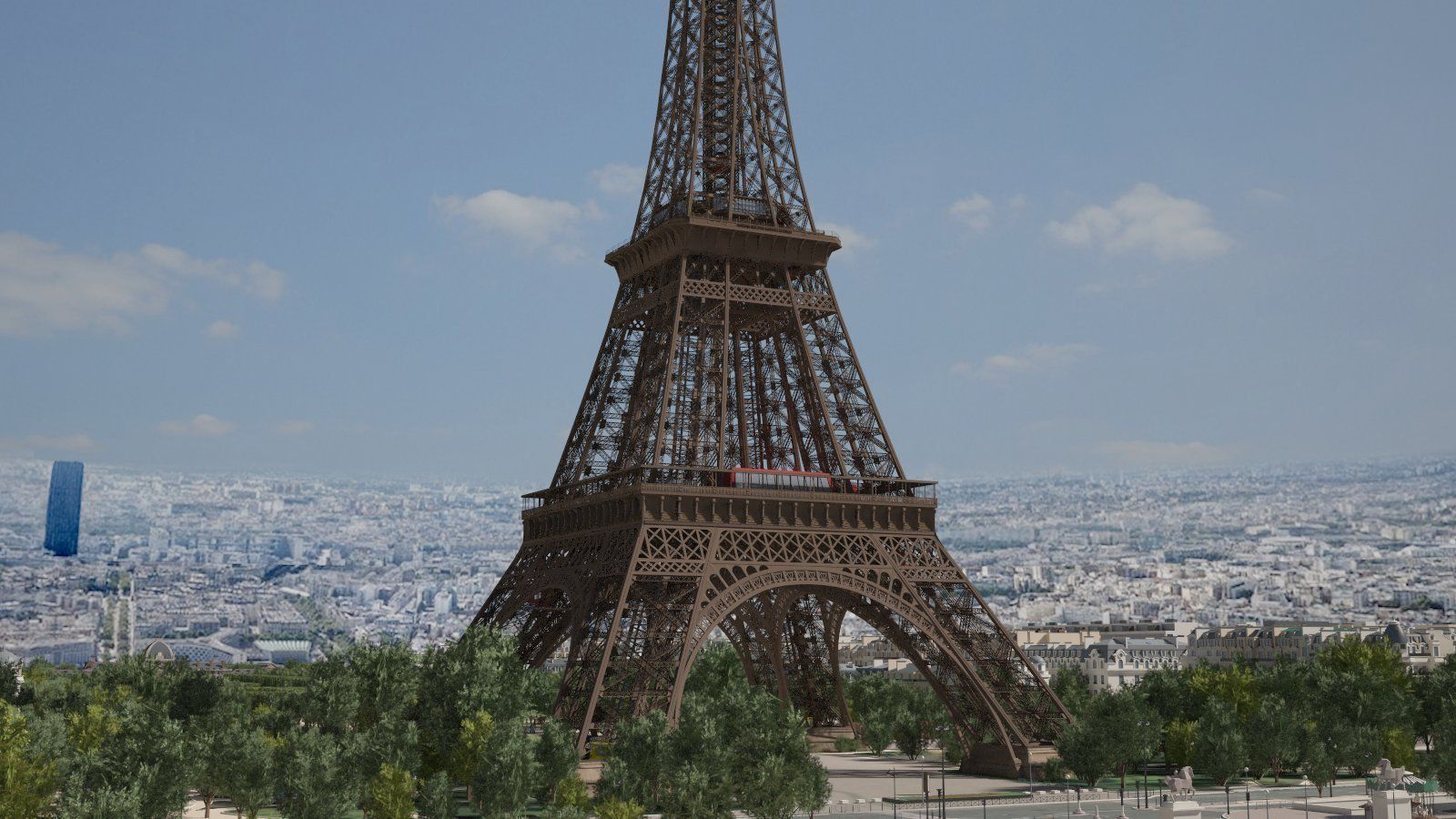 Paris City Eiffel Tower 3D model_8