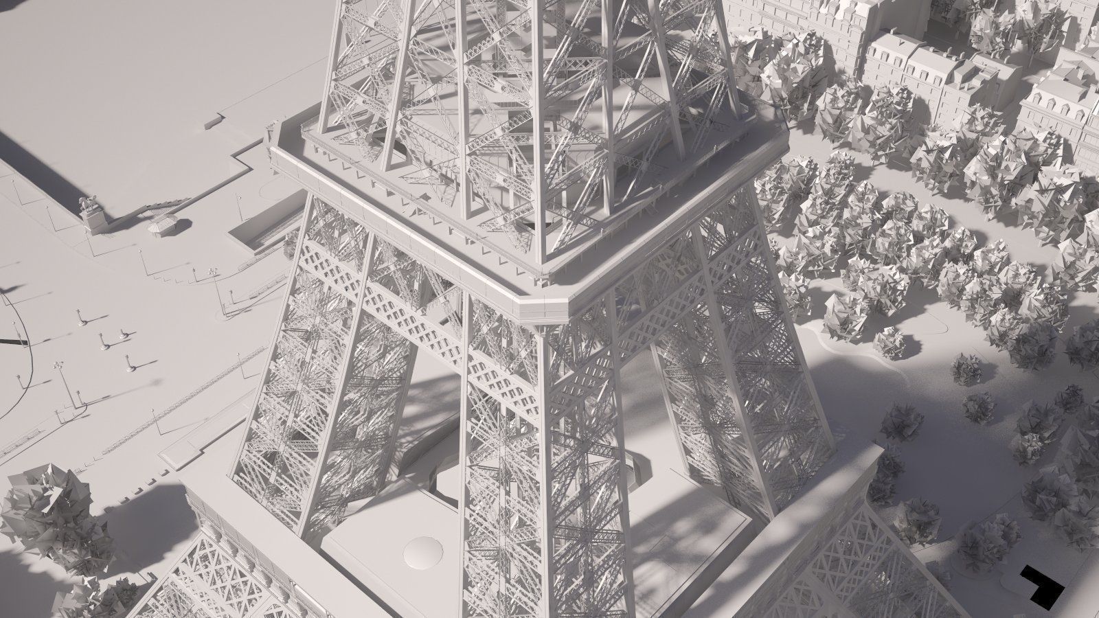 Paris City Eiffel Tower 3D model_20