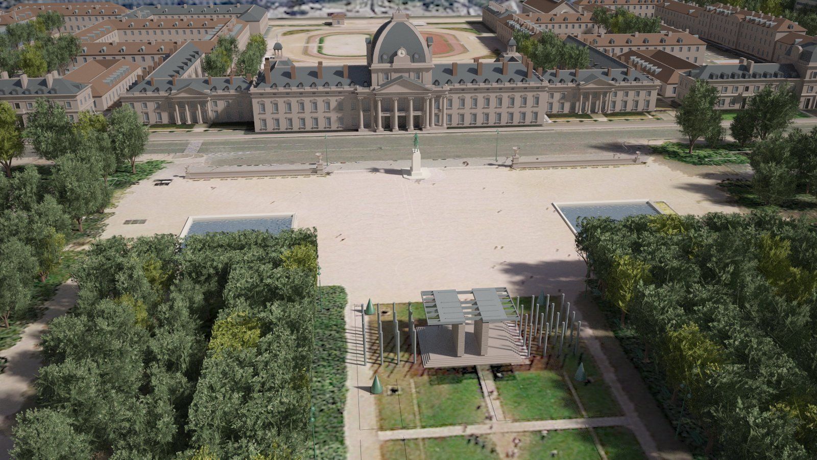 Paris City Eiffel Tower 3D model_2