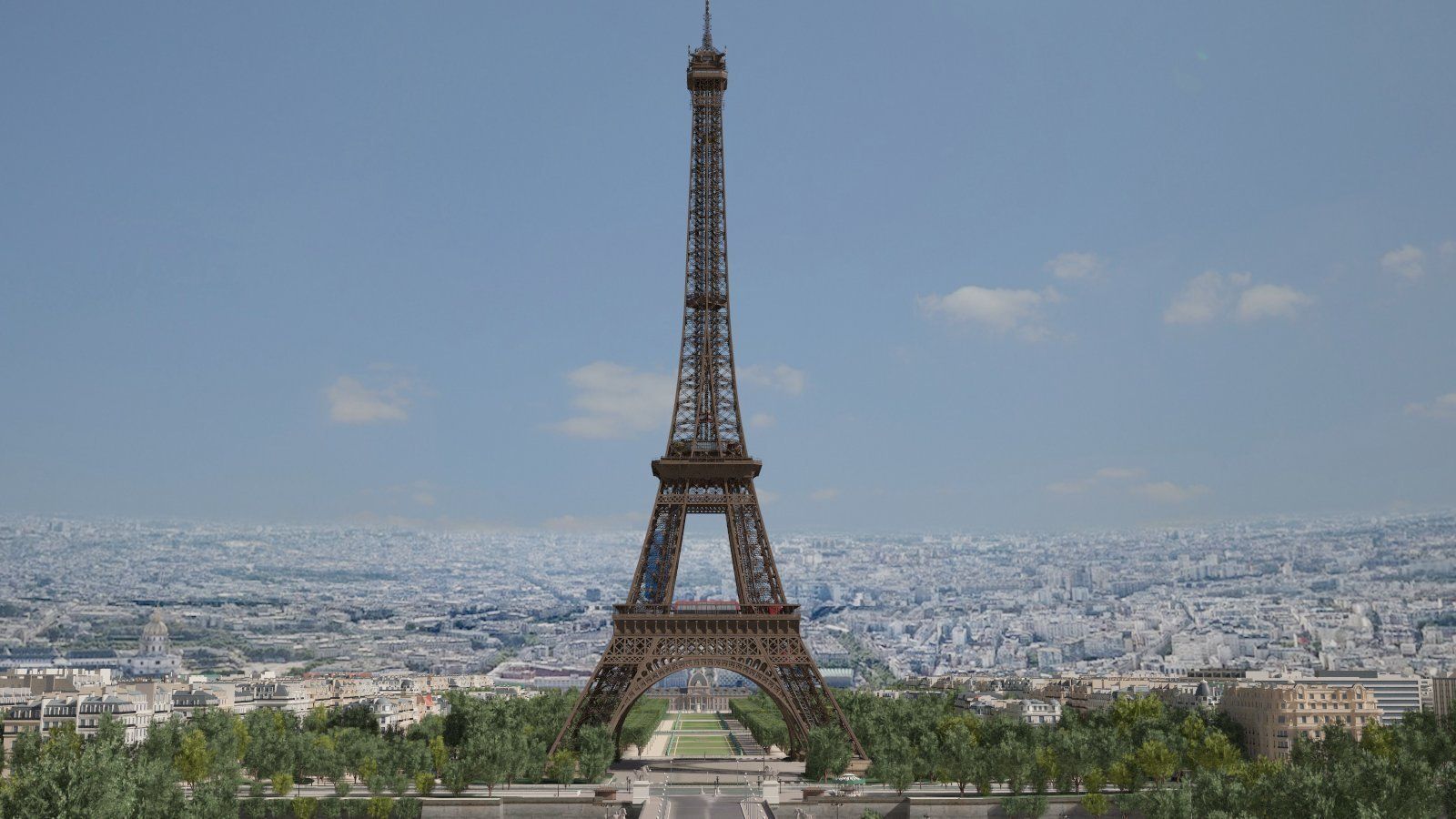 Paris City Eiffel Tower 3D model_6