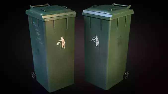 Trash Dumpster Low-poly 3D model