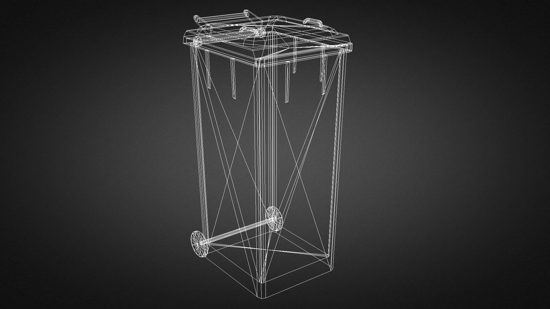 Trash Dumpster Low-poly 3D model_5