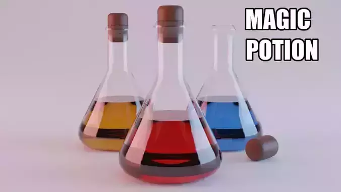 Magic Potions 3D model