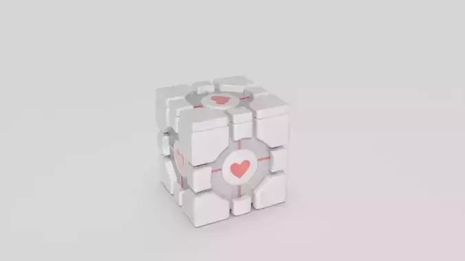 Portal2 Companion Cube Free low-poly 3D model