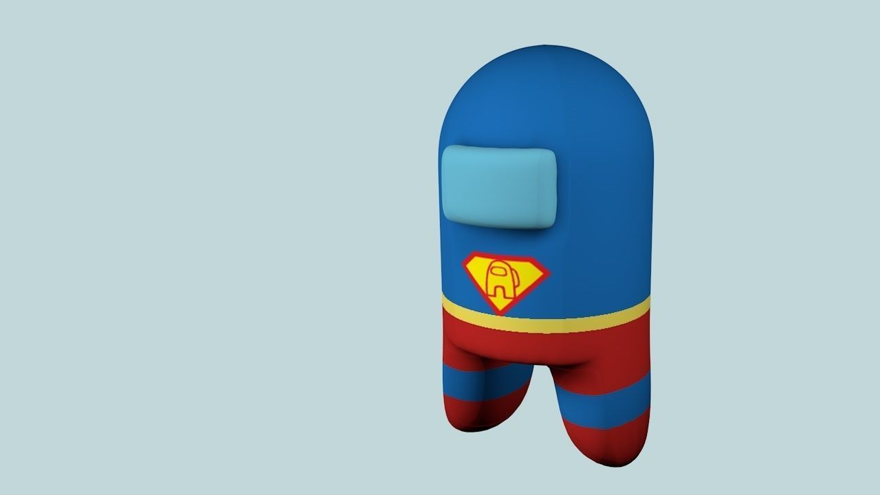  Batman vs Superman Among Us version Low-poly 3D model_13