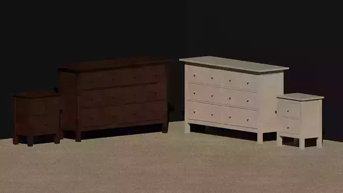 Bedside table IKEA 3D model