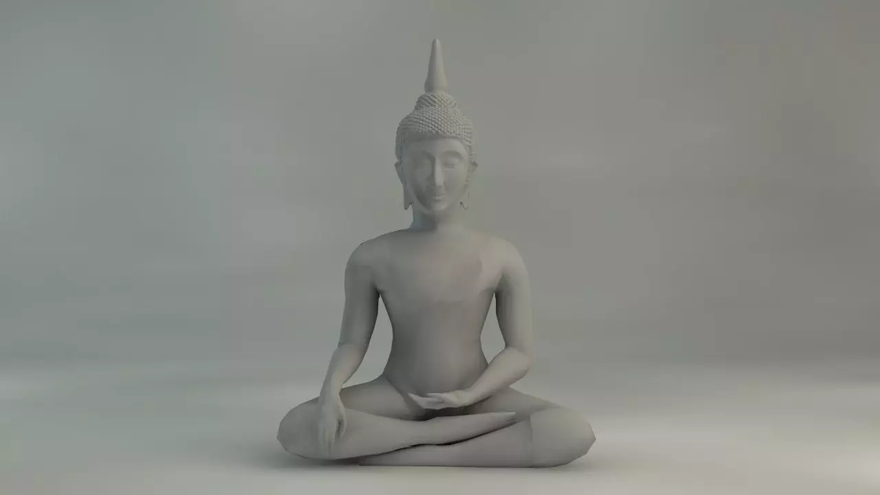 Buddha in meditation Free low-poly 3D model