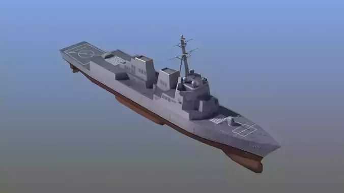 Arleigh Burke Destroyer LD2 Low-poly 3D model