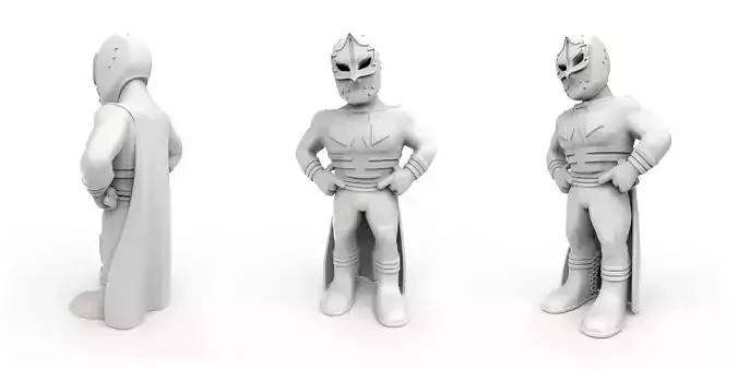 Mexican Wrestler Mascarita Sagrada 3D print model