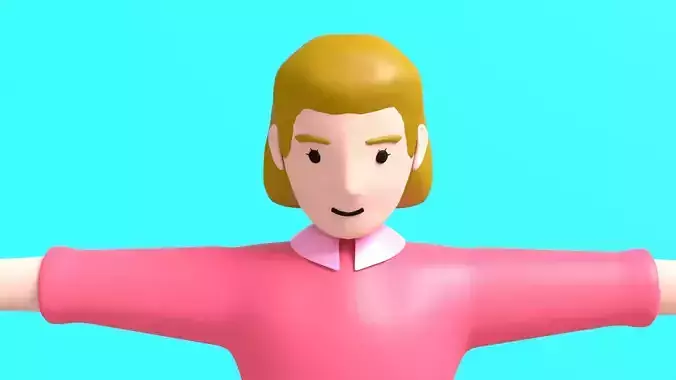 Cartoon Motion Character Woman