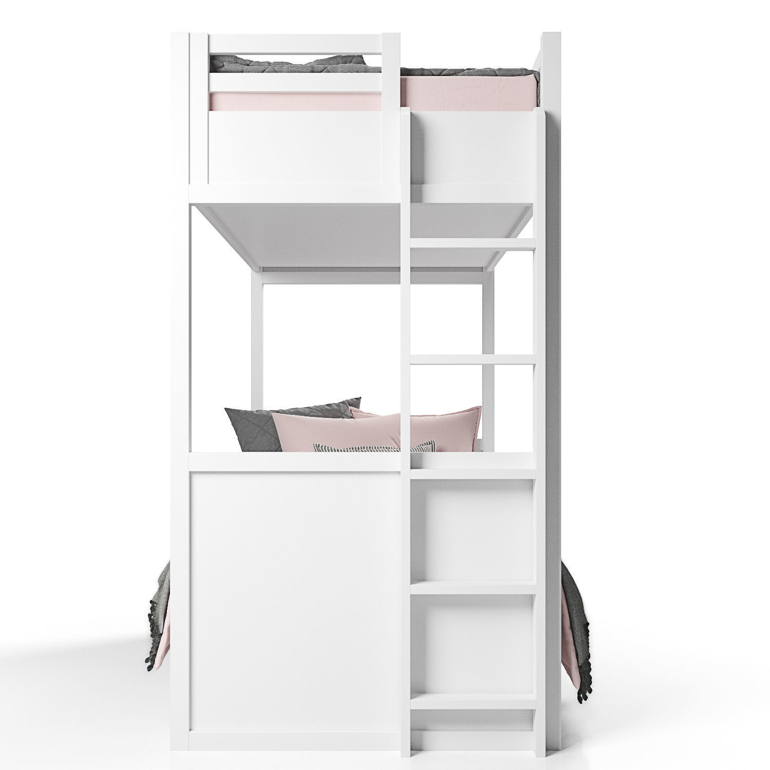 Avalon Bunk Bed with Trundle 3D model_2