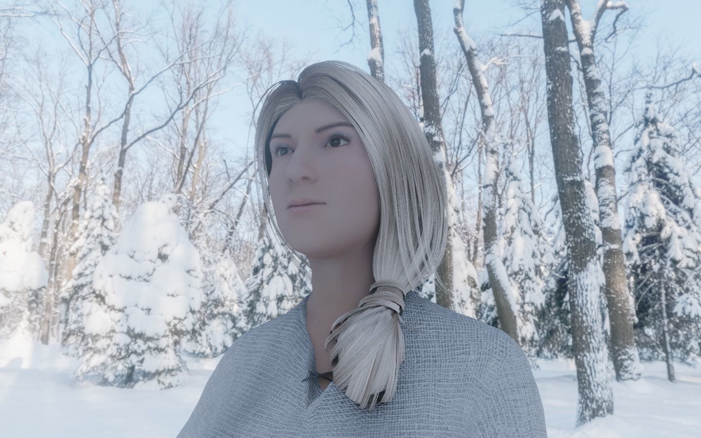 WOMAN HAIR 7 Low-poly 3D model_11