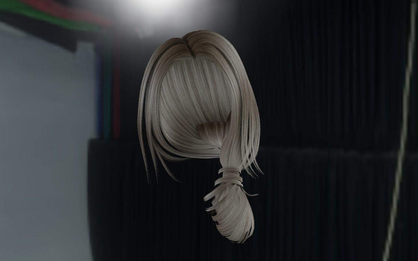 WOMAN HAIR 7 Low-poly 3D model_3