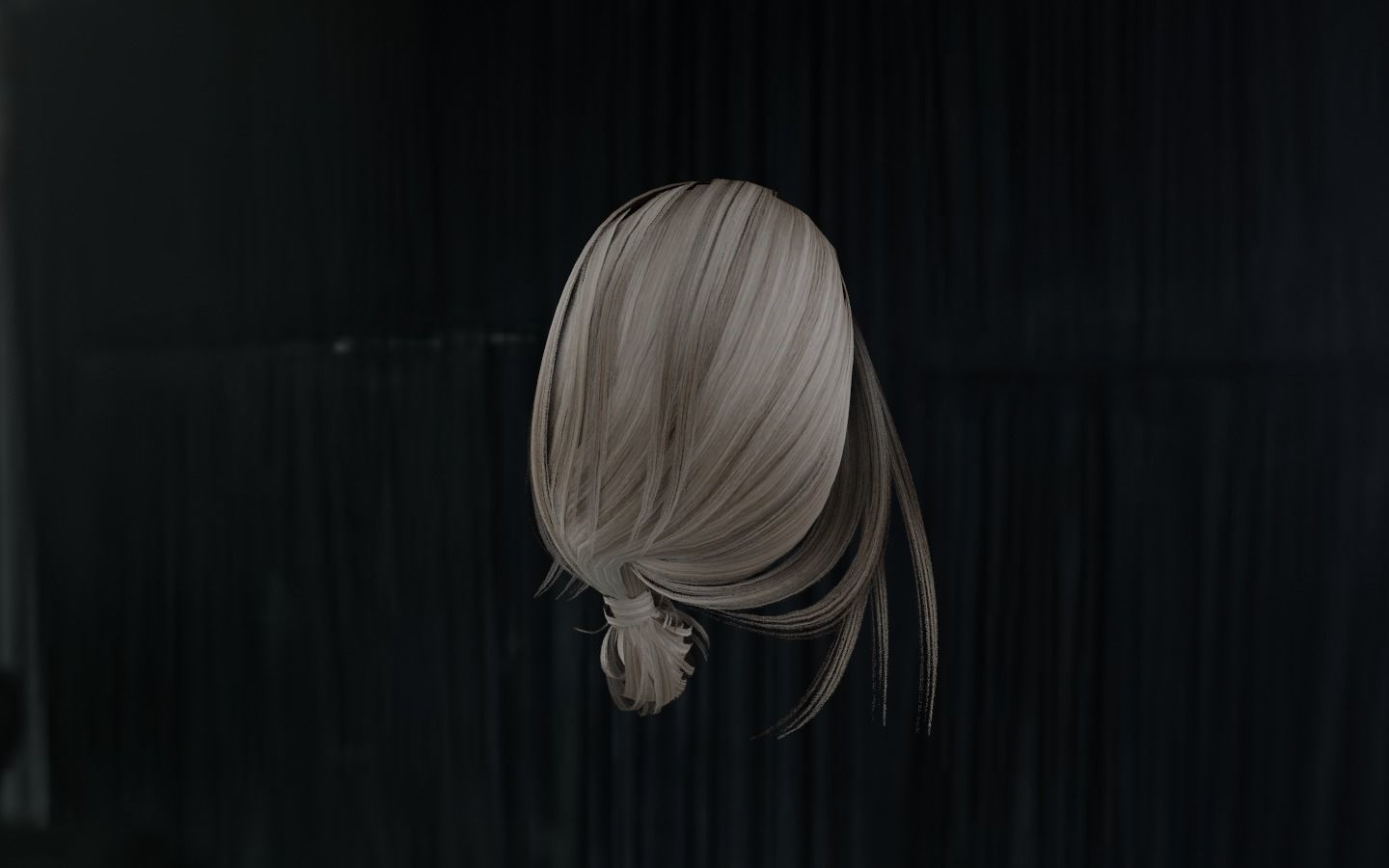 WOMAN HAIR 7 Low-poly 3D model_7