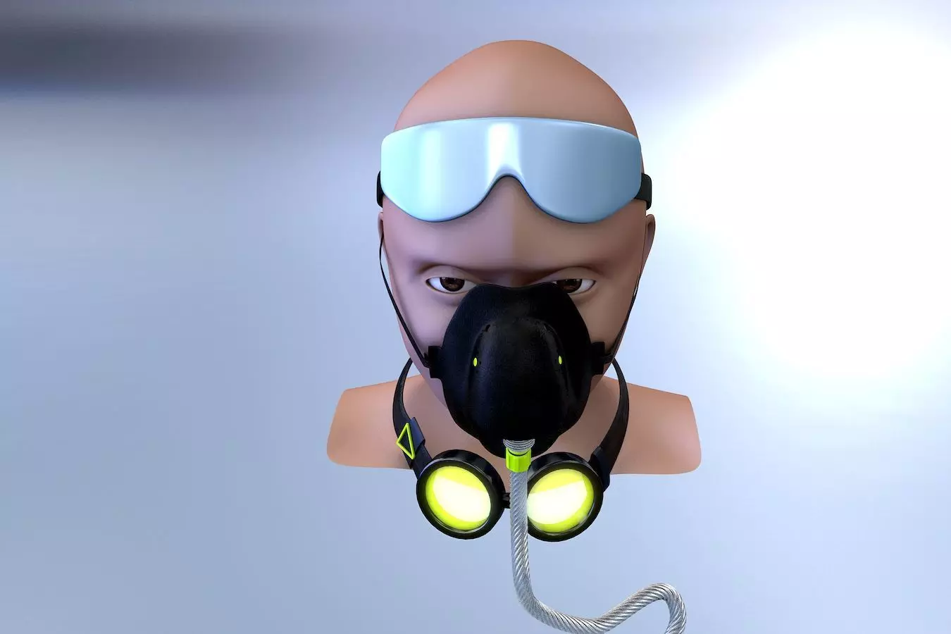 O2 Mask 3d Model Oxygen Mask Glasses 3D model | CGTrader