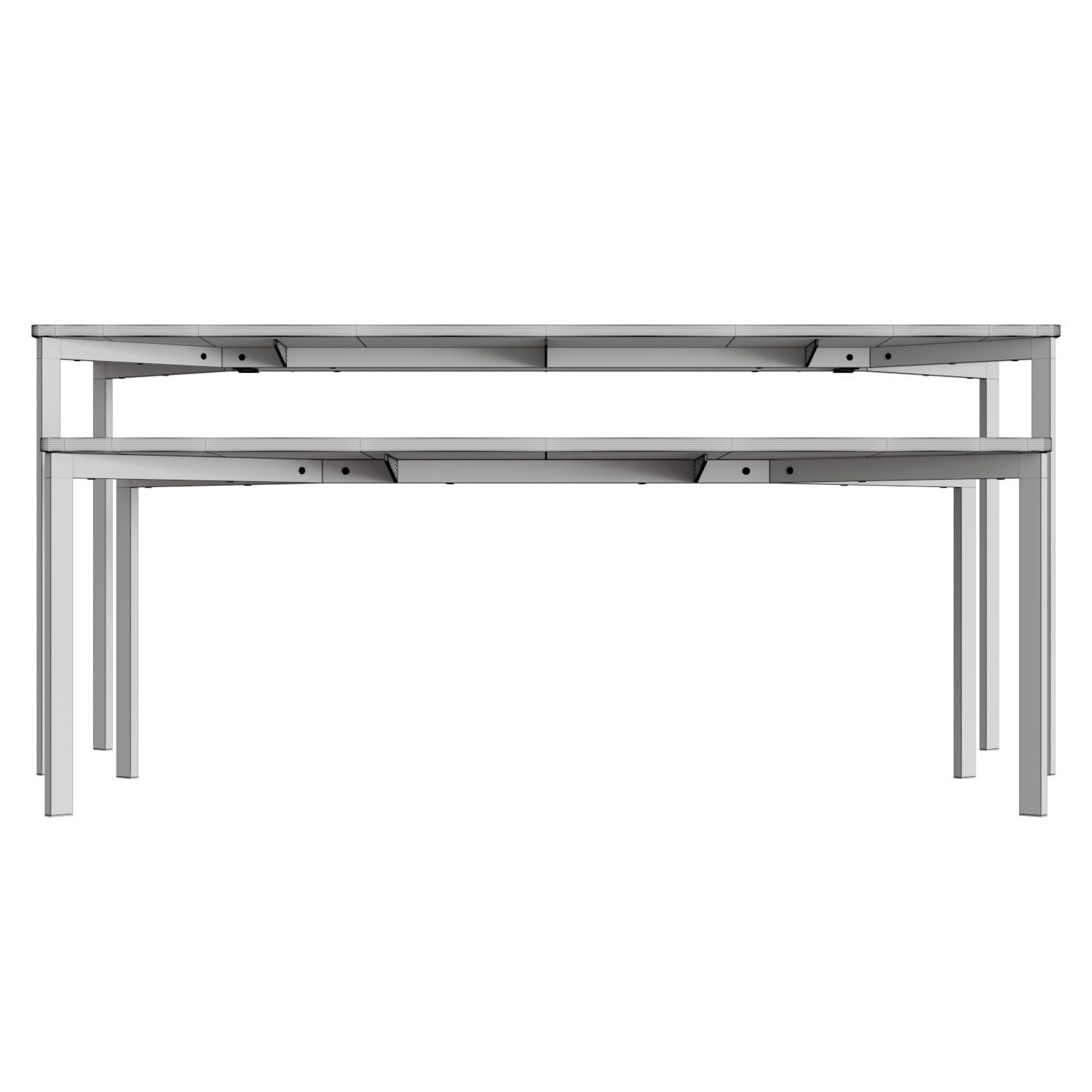 Y Table two tables with design 3D model_4