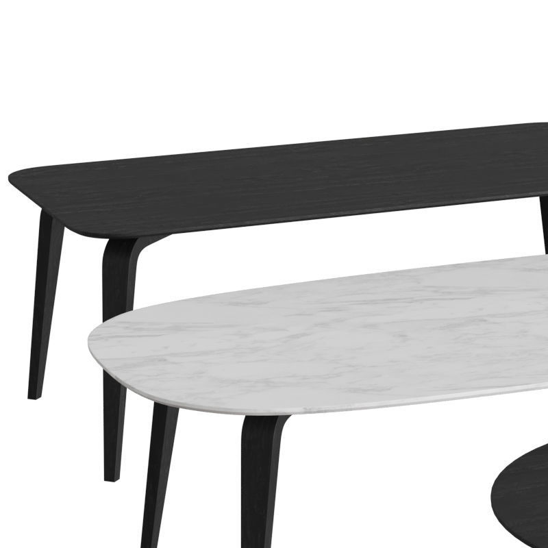 GUBI Dining Table Wood 3D model_1