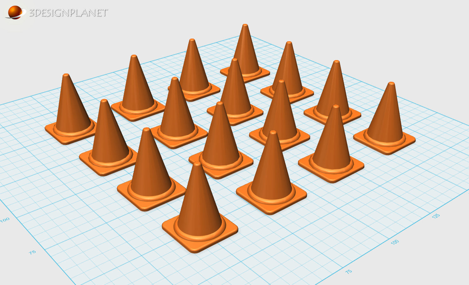 Traffic cone 3D print model_3