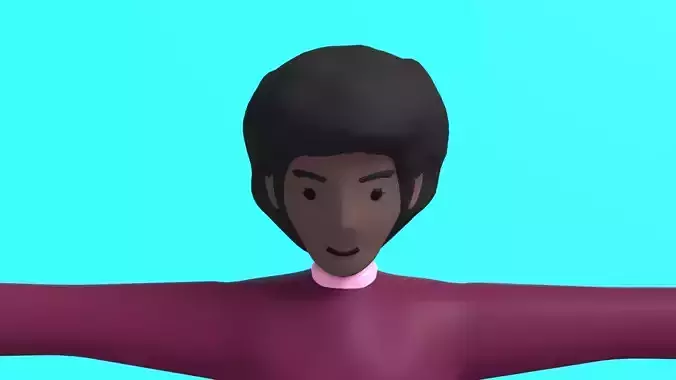 Cartoon Motion Character Woman