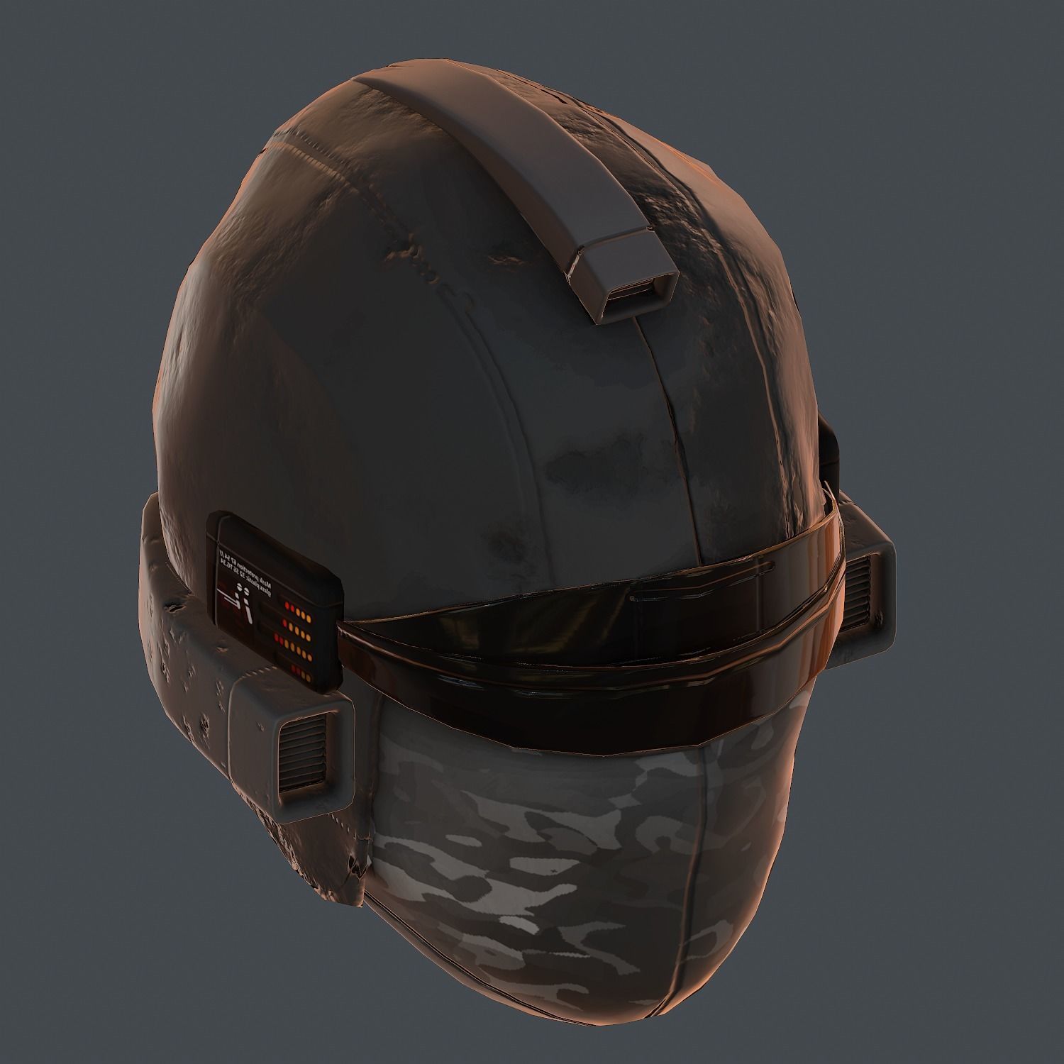 Helmet plastic mask protection  Low-poly 3D model Low-poly 3D model_4