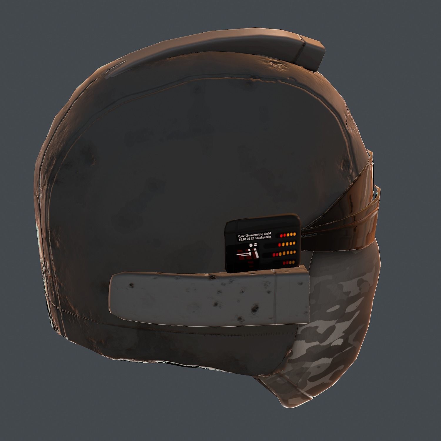 Helmet plastic mask protection  Low-poly 3D model Low-poly 3D model_5