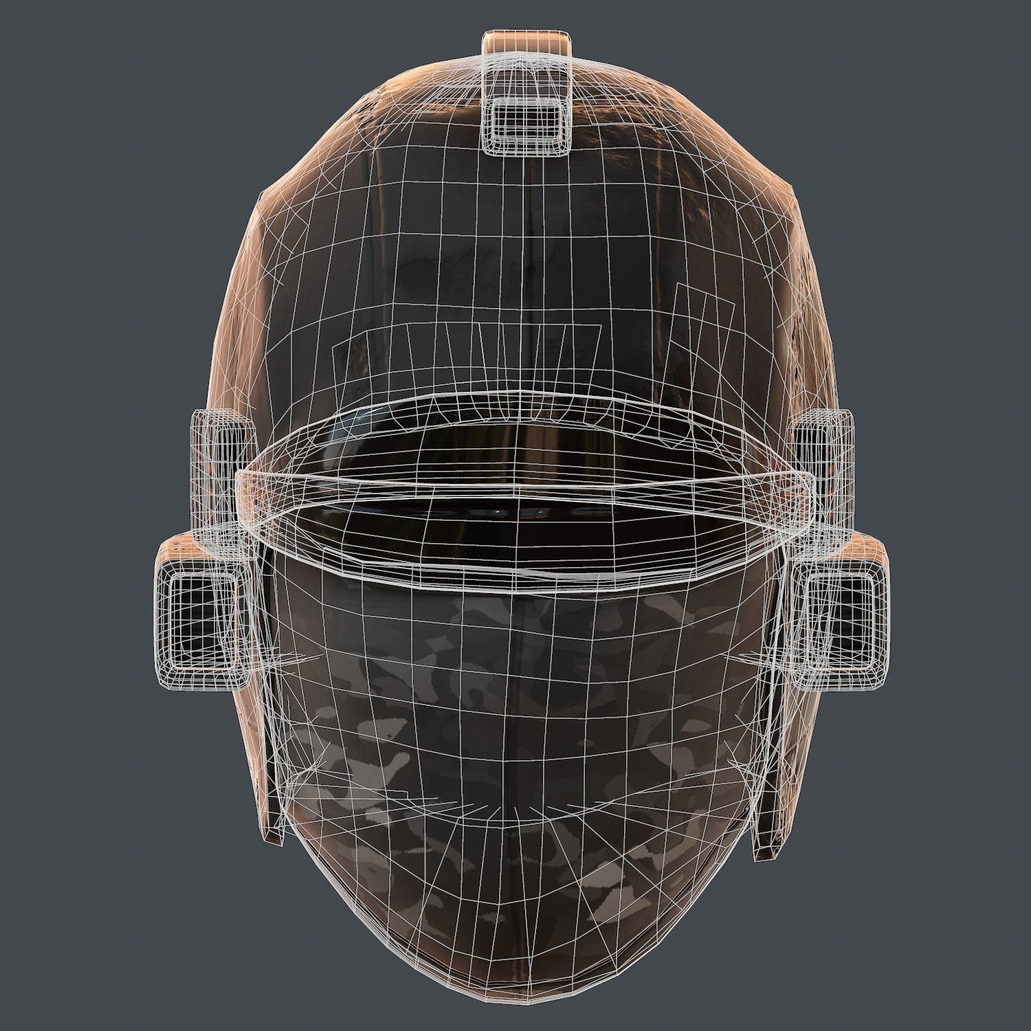 Helmet plastic mask protection  Low-poly 3D model Low-poly 3D model_9